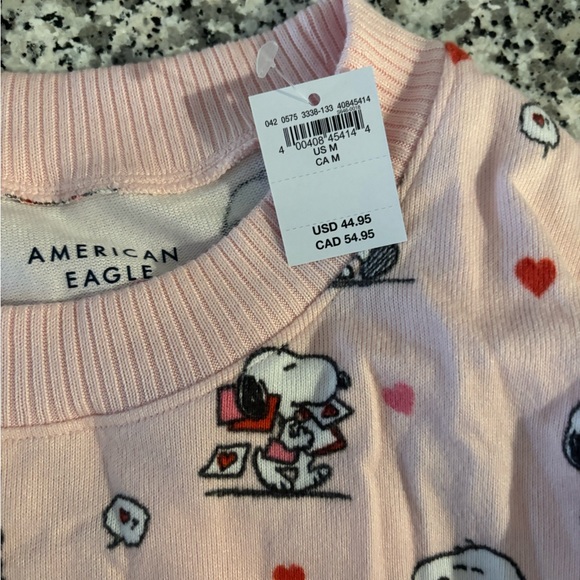American Eagle Outfitters Pink Snoopy Pajama Set NWT - Picture 2 of 3